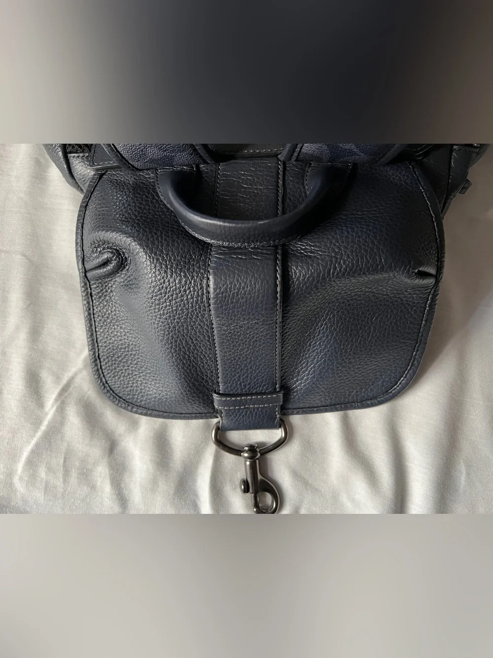 Coach Sullivan Leather Backpack Rare Deep Navy Color
